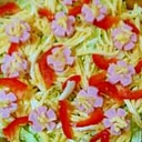 ひな祭りにぴったり！魚肉ソーセージで梅の花サラダ♪